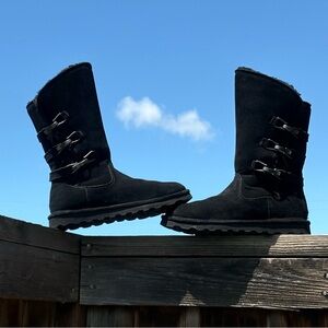 Black Suede Fur Lined Women’s Size 9 Boots